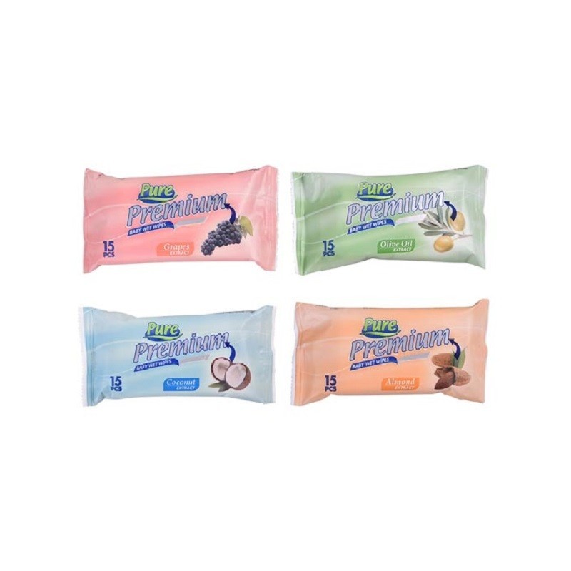 Set 30 x 15 Servetele Umede Mert Pure Premium