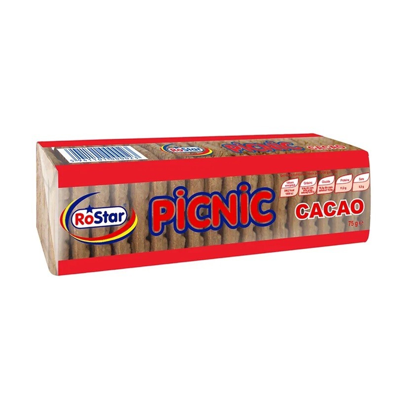 Set 30 x Biscuiti cu Cacao, RoStar Picnic, 75 g