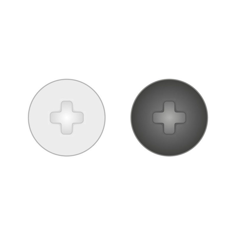 Set 300 x Capac Pentru Suruburi Pvc 70 Plastic-Negru