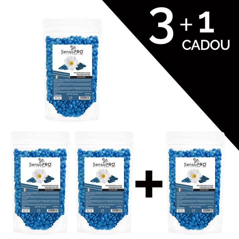 Set 3+1 Gratuit Ceara Epilat Elastica Granule, SensoPRO Milano Azulene, 100 g