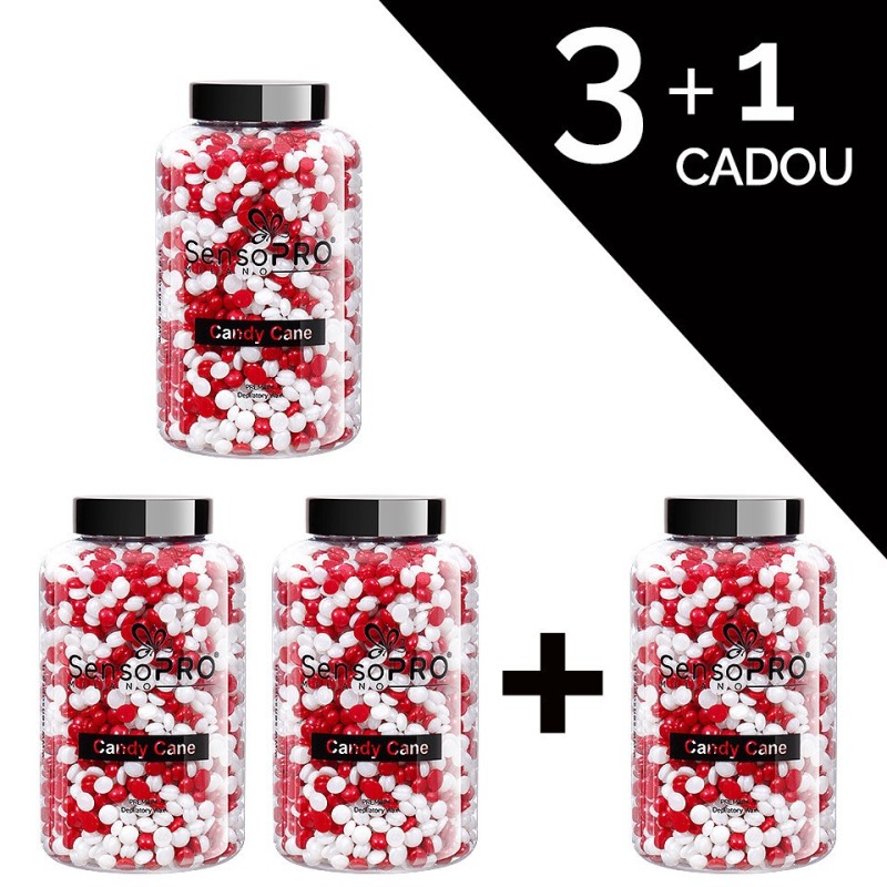 Set 3+1 Gratuit Ceara Epilat Elastica Premium, SensoPRO Milano Candy Cane, 400 g