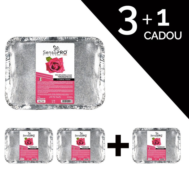 Set 3+1 Gratuit Ceara Epilat Traditionala, SensoPRO Milano Titanio Rosa, 500 g