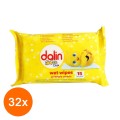 Set 32 x 15 Servetele Umede Dalin Soft Clean, pentru Copii