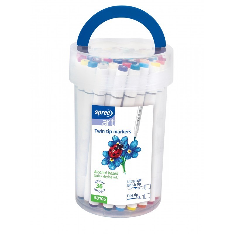 Set 36 Culori Marker 2 Capete