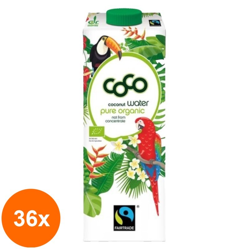 Set 36 x Apa de Cocos Eco 100% Coco 1 l