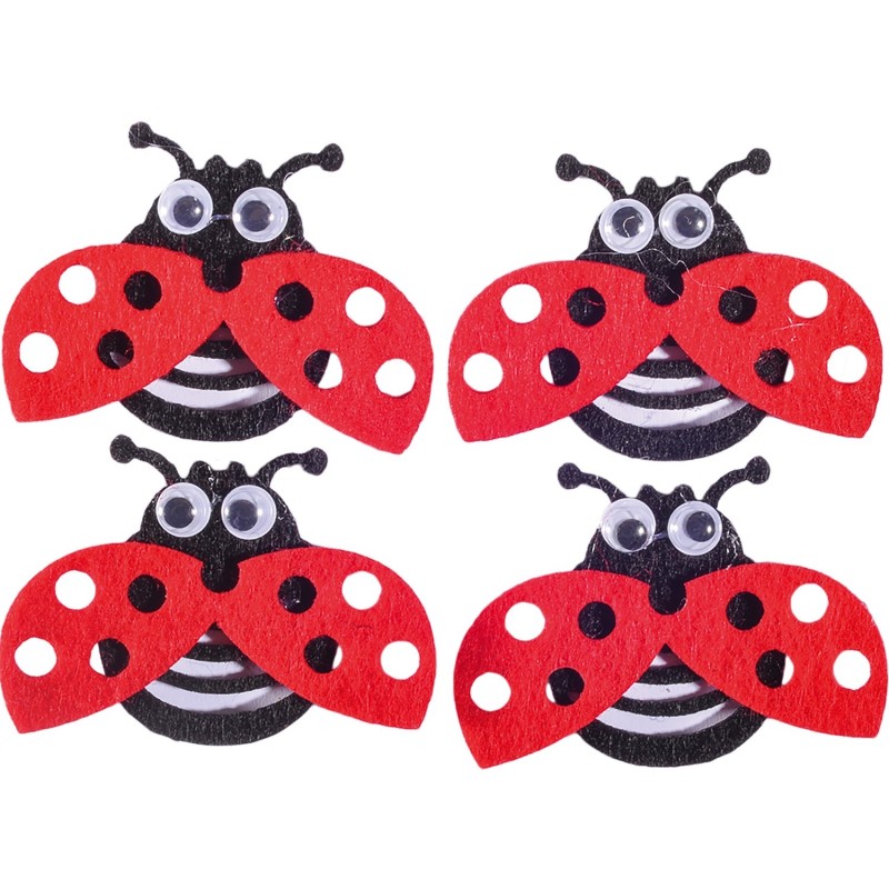 Set 4 Gargarite din Fetru, Rosii, Statovac