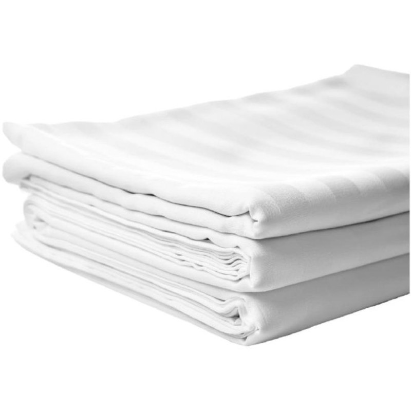 Set 4 Piese Lenjerie de Pat Matrimonial Prima, Damasc 100% Bumbac 145G/M2, 220x240cm