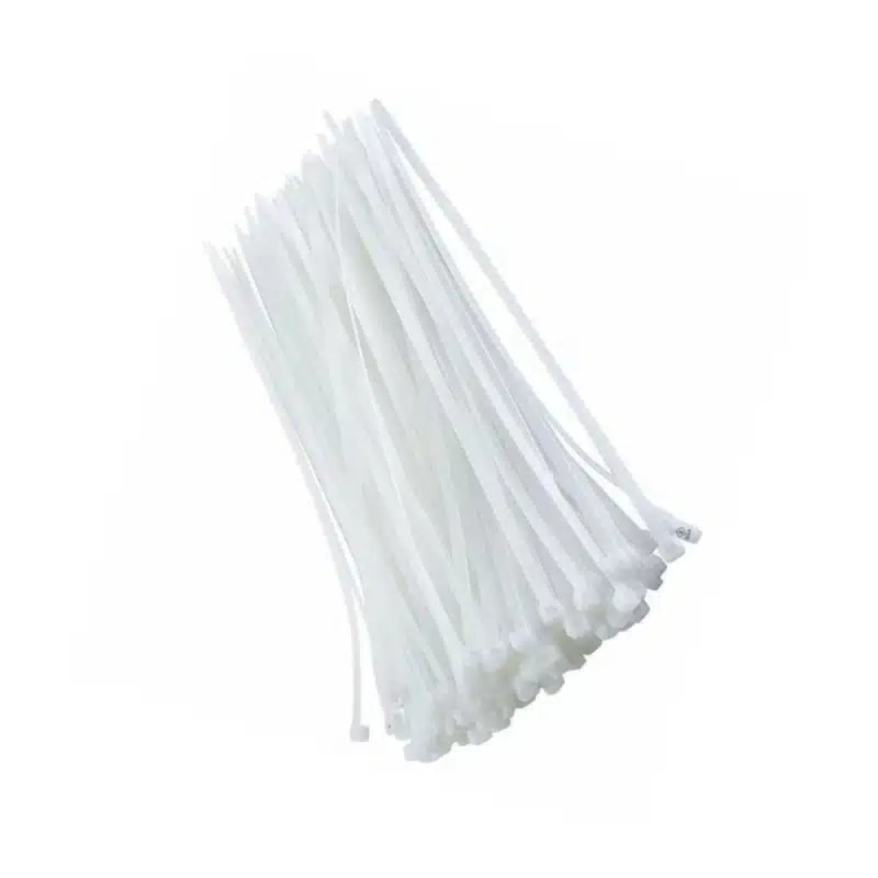 Set 4 x 100 Colier din Plastic, Alb, 3.6 x 350