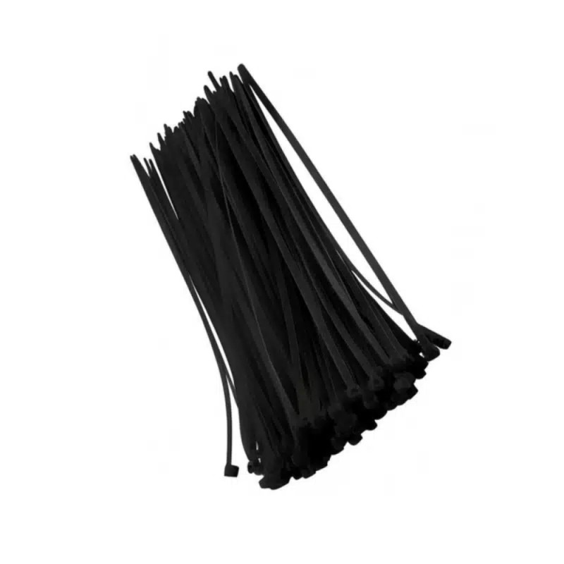Set 4 x 100 Colier din Plastic, Negru, 3.6 x 350