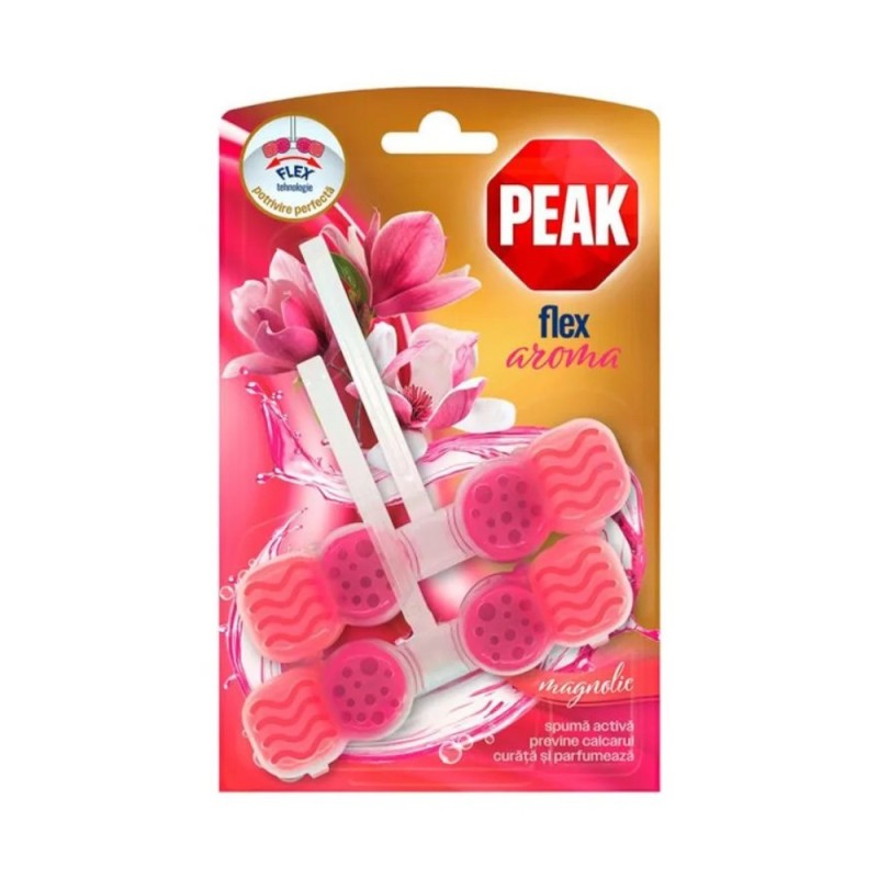 Set 4 x 2 Odorizante Peak WC Flex Aroma, Magnolie, 48 g