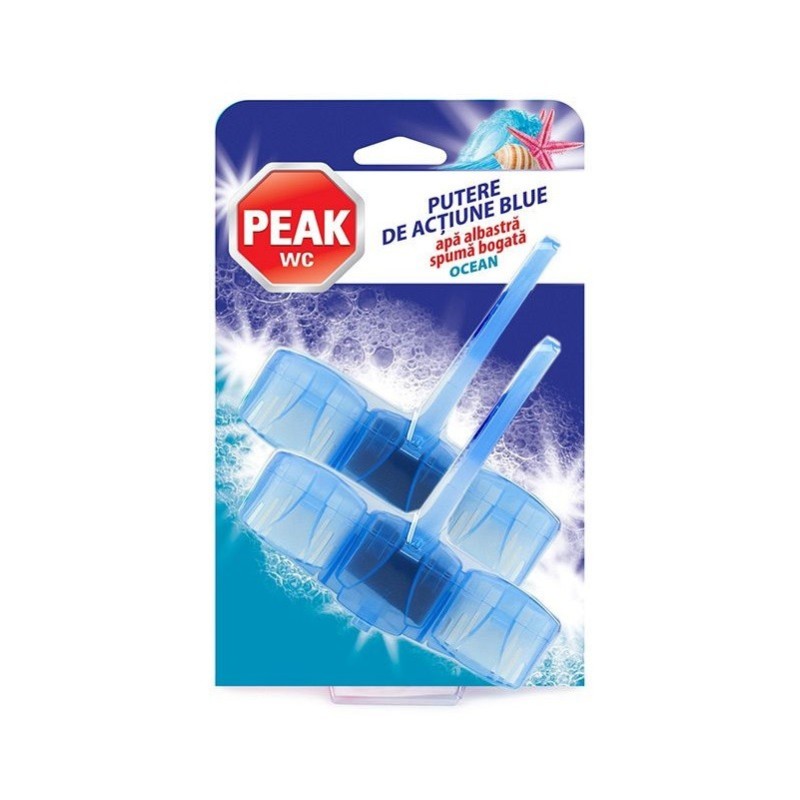 Set 4 x 2 Odorizante Wc Peak Putere de Actiune Azur Ocean, 40 g