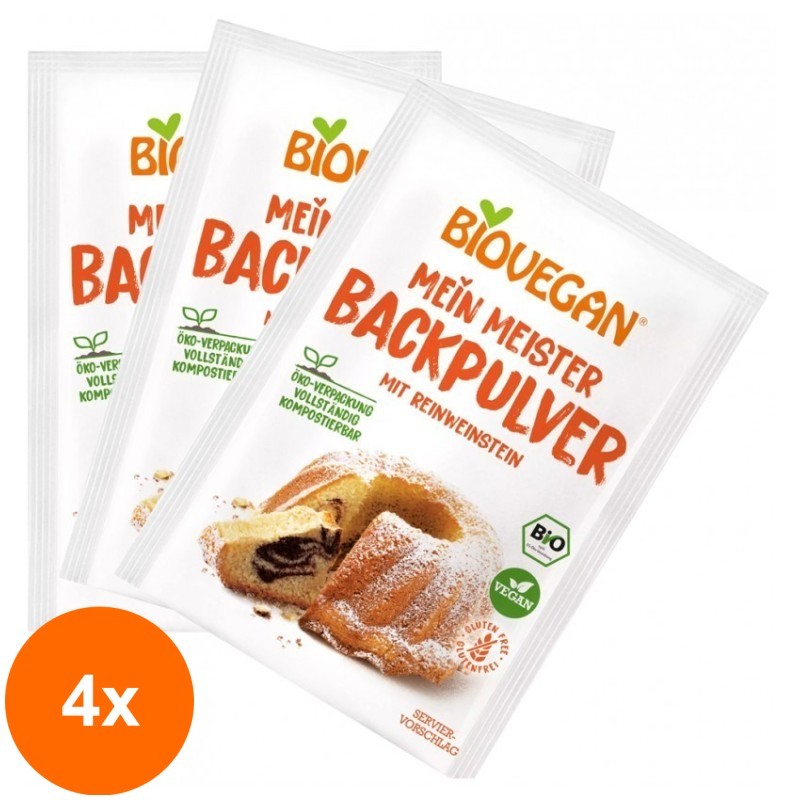 Set 4 x 3 Plicuri Praf de Copt BIO Maister, 17 g, Biovegan
