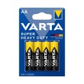 Set 4 x 4 Baterii Zinc Carbon AA R6, Varta Super Heavy Duty