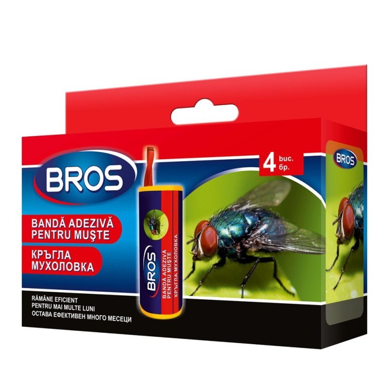 Set 4 x 4 Benzi cu Lipici Impotriva Tantarilor si Mustelor Bros