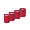 Set 4 x  4 Candele Rosii Tip Rezerva