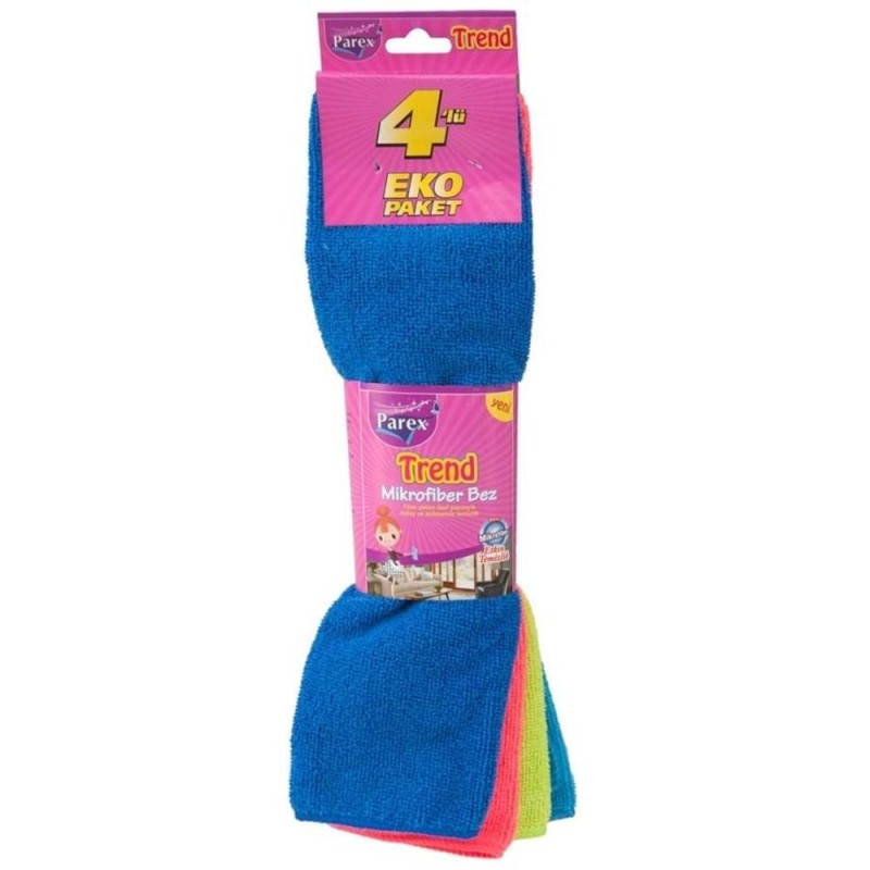 Set 4 x 4 Lavete din Microfibra Parex Comfort