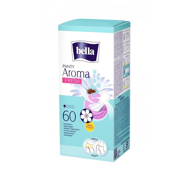 Set 4 x 60 Absorbante Zinice Bella Panty, Aroma Fresh