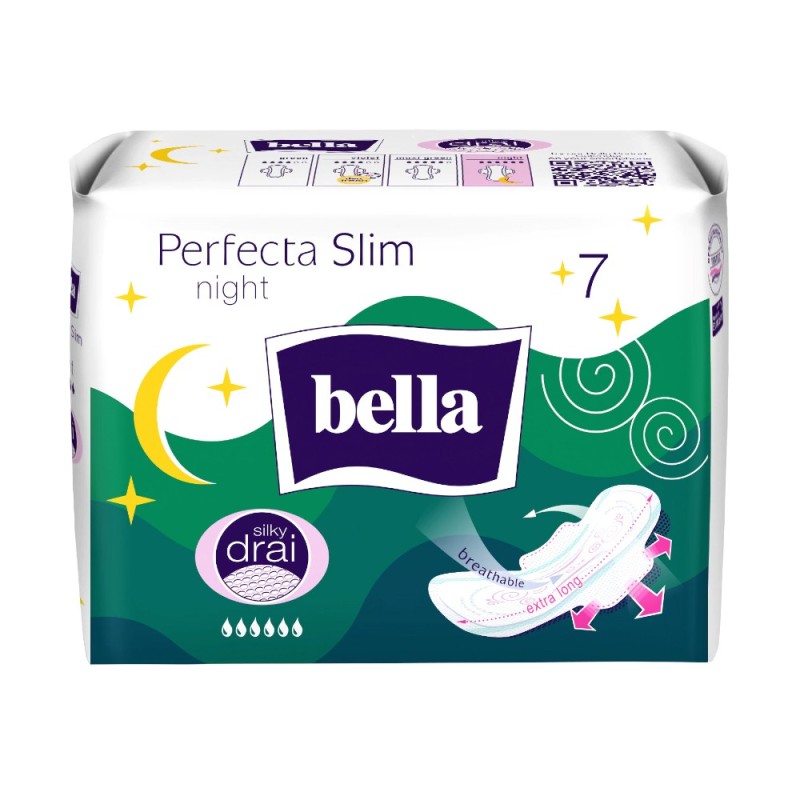 Set 4 x 7 Absorbante Bella Perfecta Slim Night Silky Drai