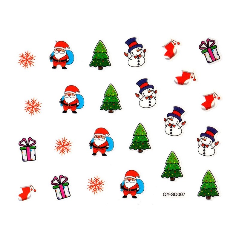 Set 4 x Abtibild Unghii SensoPRO Milano Christmas Wonderland Edition, Qy-Sd007