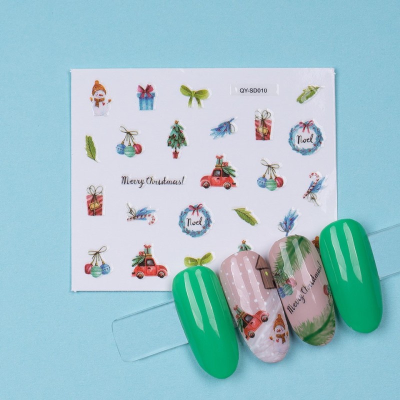 Set 4 x Abtibild Unghii SensoPRO Milano Christmas Wonderland Edition, Qy-Sd010