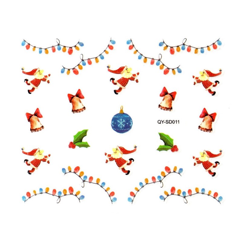 Set 4 x Abtibild Unghii SensoPRO Milano Christmas Wonderland Edition, Qy-Sd011