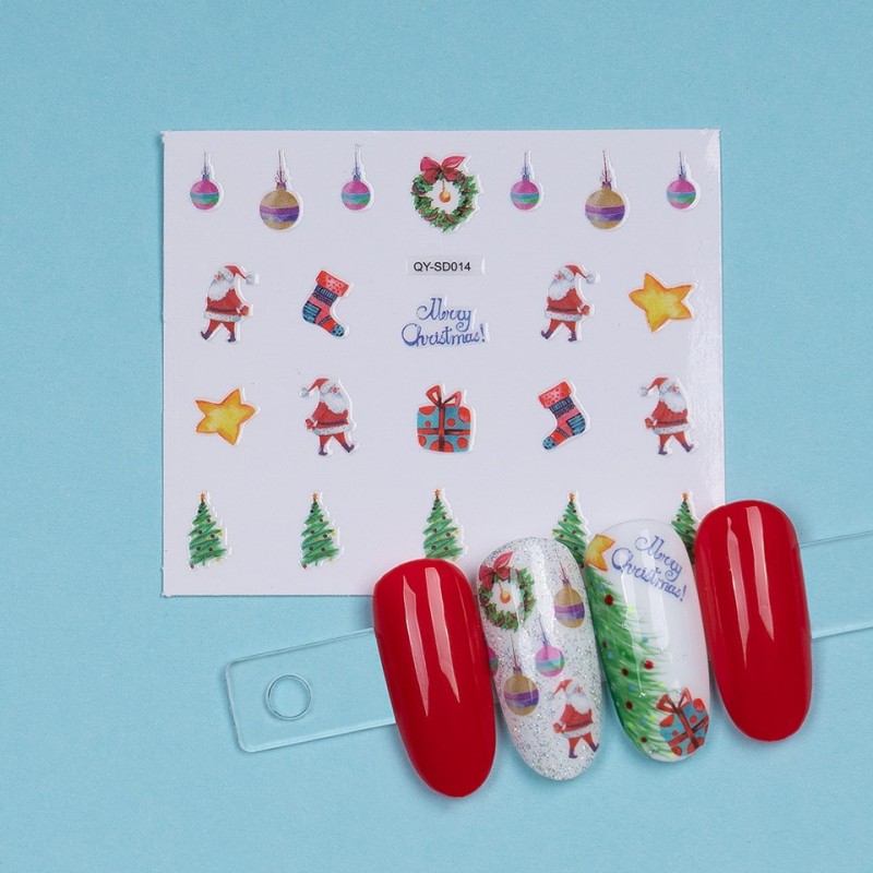 Set 4 x Abtibild Unghii SensoPRO Milano Christmas Wonderland Edition, Qy-Sd014