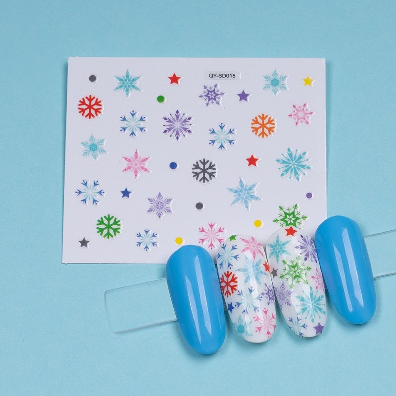 Set 4 x Abtibild Unghii SensoPRO Milano Christmas Wonderland Edition, Qy-Sd015