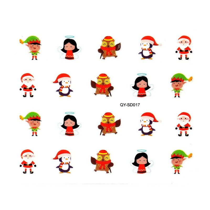 Set 4 x Abtibild Unghii SensoPRO Milano Christmas Wonderland Edition, Qy-Sd017