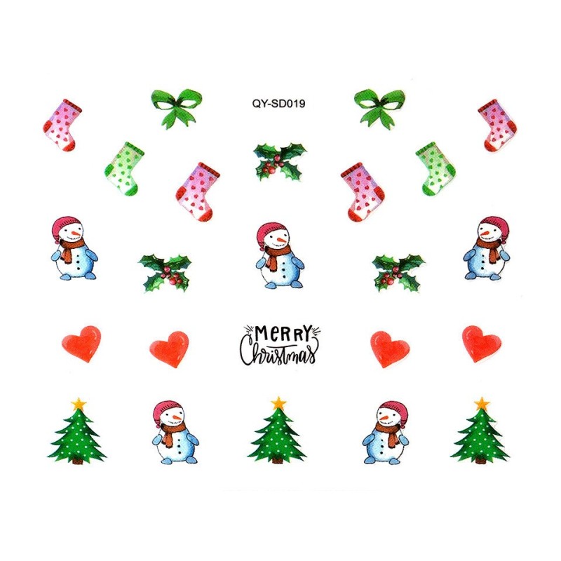 Set 4 x Abtibild Unghii SensoPRO Milano Christmas Wonderland Edition, Qy-Sd019