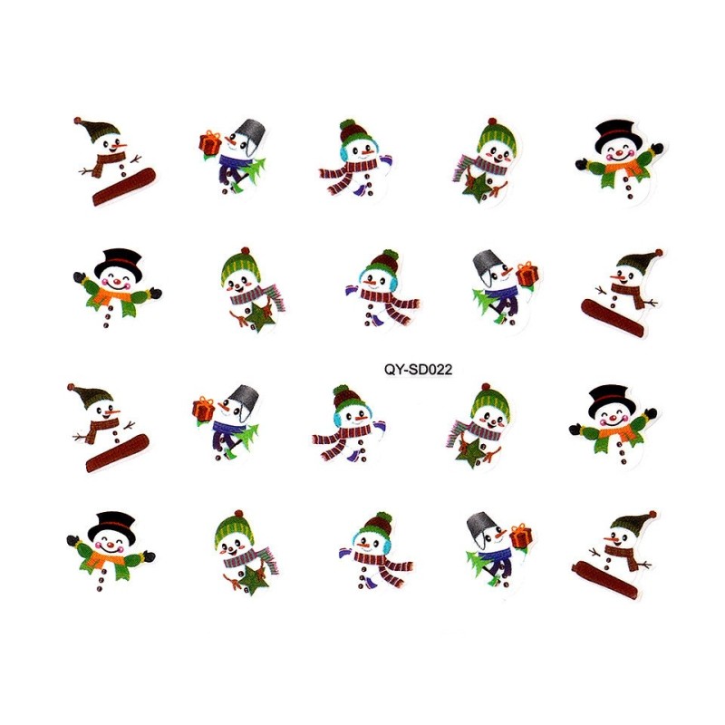 Set 4 x Abtibild Unghii SensoPRO Milano Christmas Wonderland Edition, Qy-Sd022