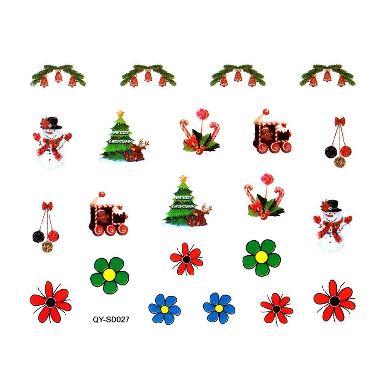 Set 4 x Abtibild Unghii SensoPRO Milano Christmas Wonderland Edition, Qy-Sd027