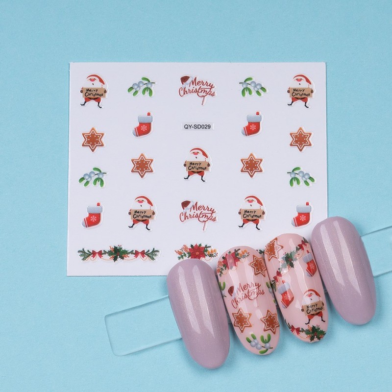 Set 4 x Abtibild Unghii SensoPRO Milano Christmas Wonderland Edition, Qy-Sd029