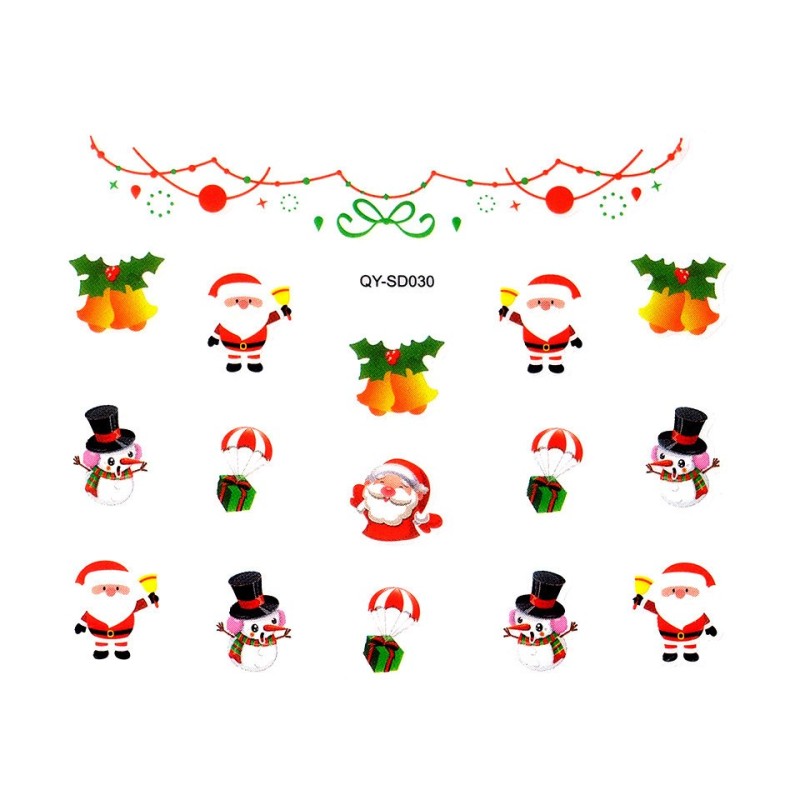 Set 4 x Abtibild Unghii SensoPRO Milano Christmas Wonderland Edition, Qy-Sd030