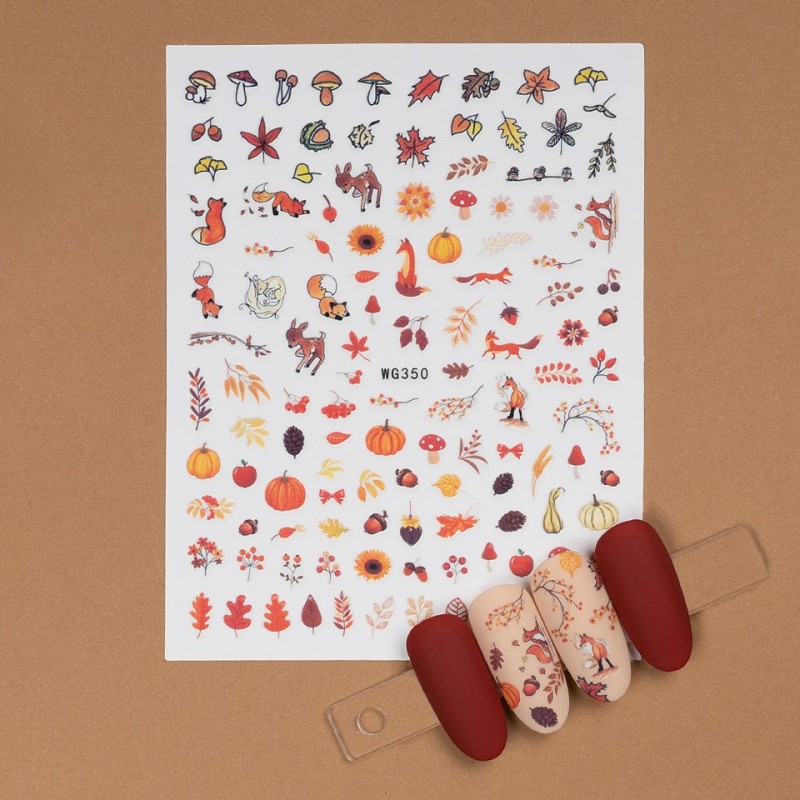 Set 4 x Abtibild Unghii SensoPRO Milano Fall Prestige, Model Wg350