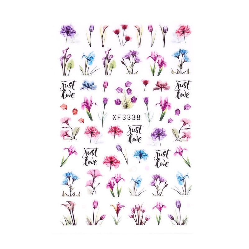 Set 4 x Abtibild Unghii SensoPRO Milano, Flower Art Xf3338