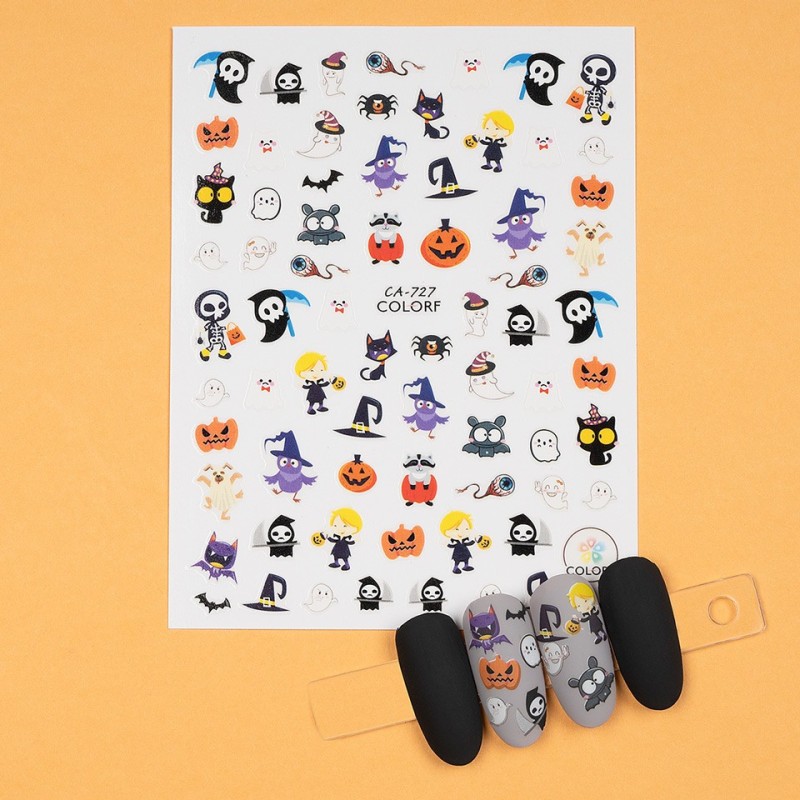 Set 4 x Abtibild Unghii SensoPRO Milano Halloween Forever, Model Ca-727