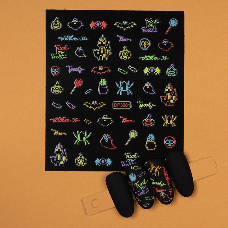 Set 4 x Abtibild Unghii SensoPRO Milano, Halloween Fun Dp3281