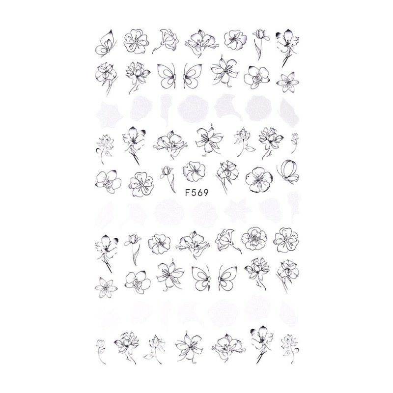 Set 4 x Abtibild Unghii SensoPRO Milano, Pure Art F569