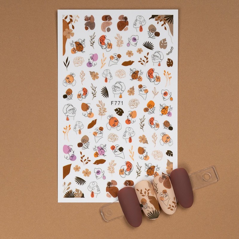 Set 4 x Abtibild Unghii SensoPRO Milano Retro Atelier, Model F771