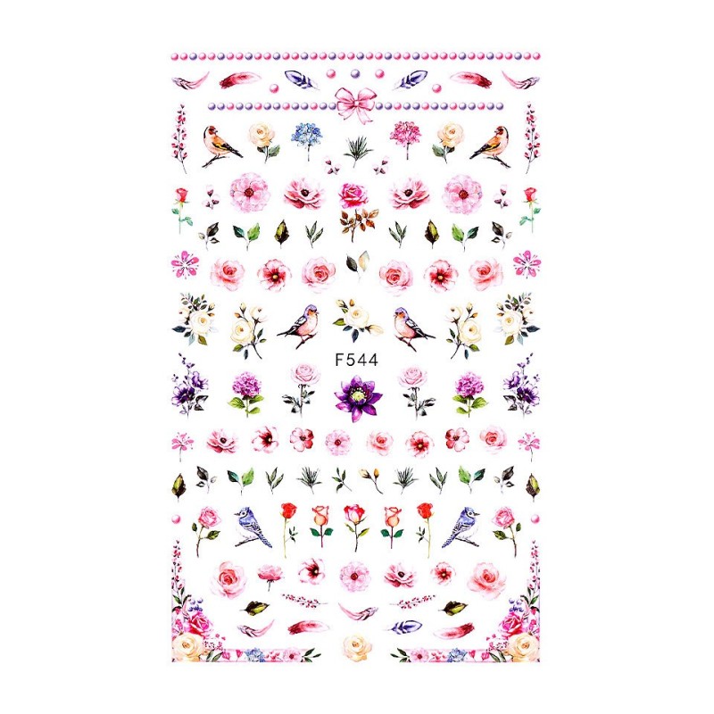 Set 4 x Abtibild Unghii SensoPRO Milano, Summer Music F544