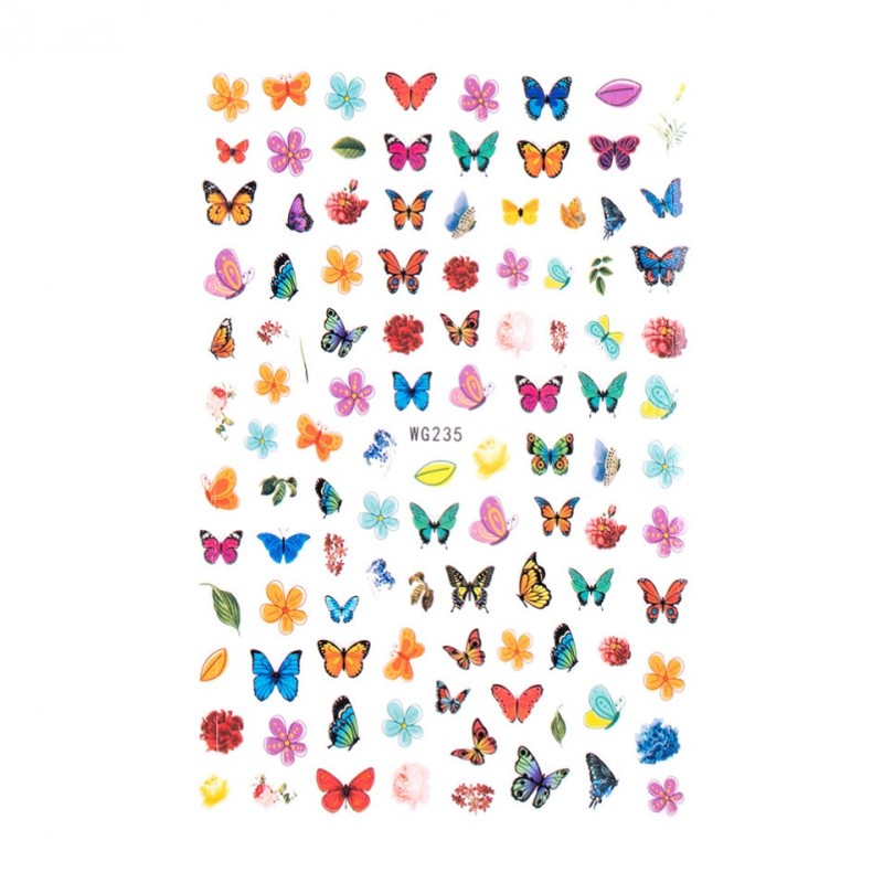 Set 4 x Abtibilduri Unghii SensoPRO Magic Butterfly, Model Wg235