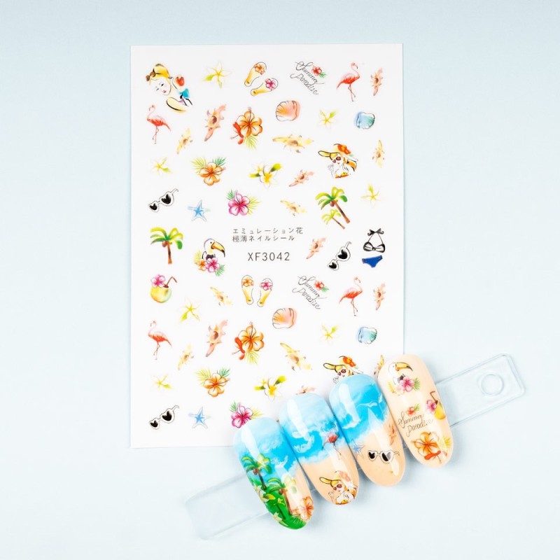 Set 4 x Abtibilduri Unghii SensoPRO Milano Retro Summer Xf3042