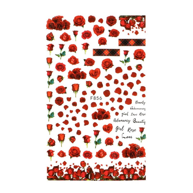 Set 4 x Abtibilduri Unghii SensoPRO Milano Roses In Paris, Model F856