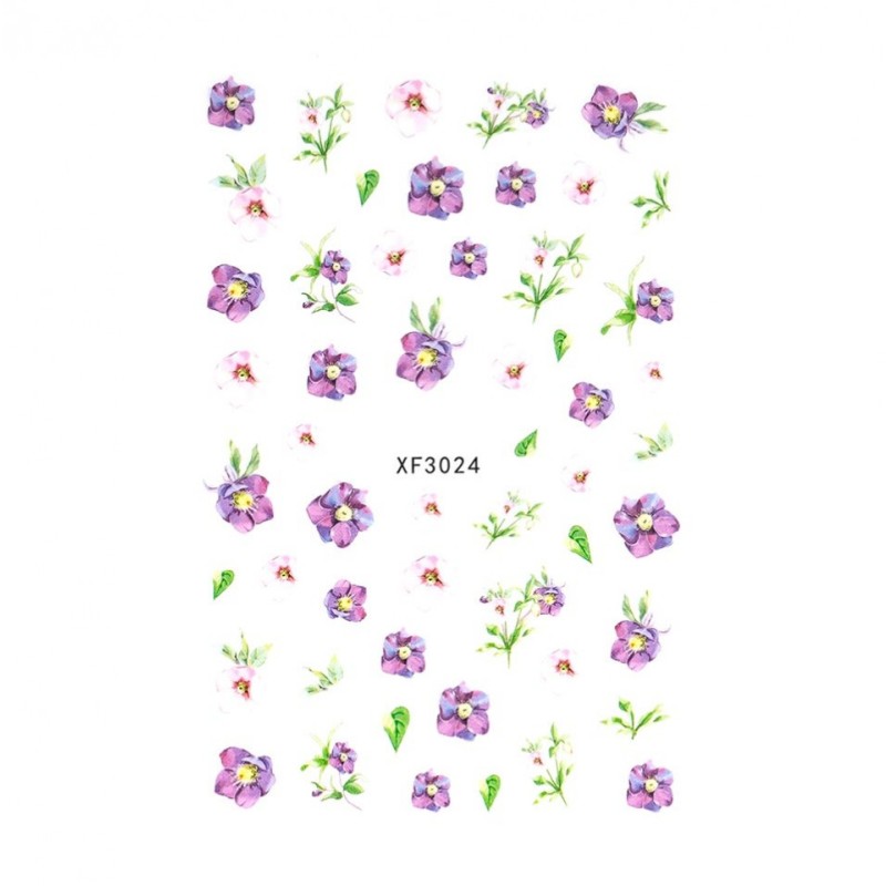 Set 4 x Abtibilduri Unghii SensoPRO Milano Spring Pastel, Model Xf3024