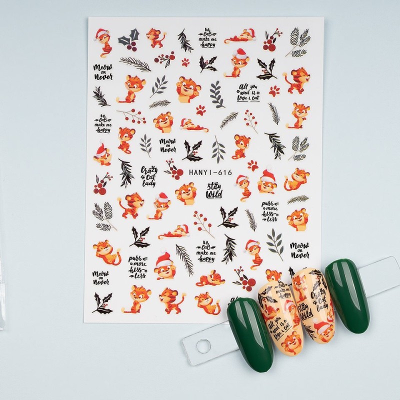 Set 4 x Abtibilduri Unghii SensoPRO Milano Wild Winter, Model Hanyi-616