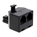 Set 4 x Adaptor 1 x RJ11 / 6P4C Tata - 2 x RJ11 / 6P4C Mama, Negru Well