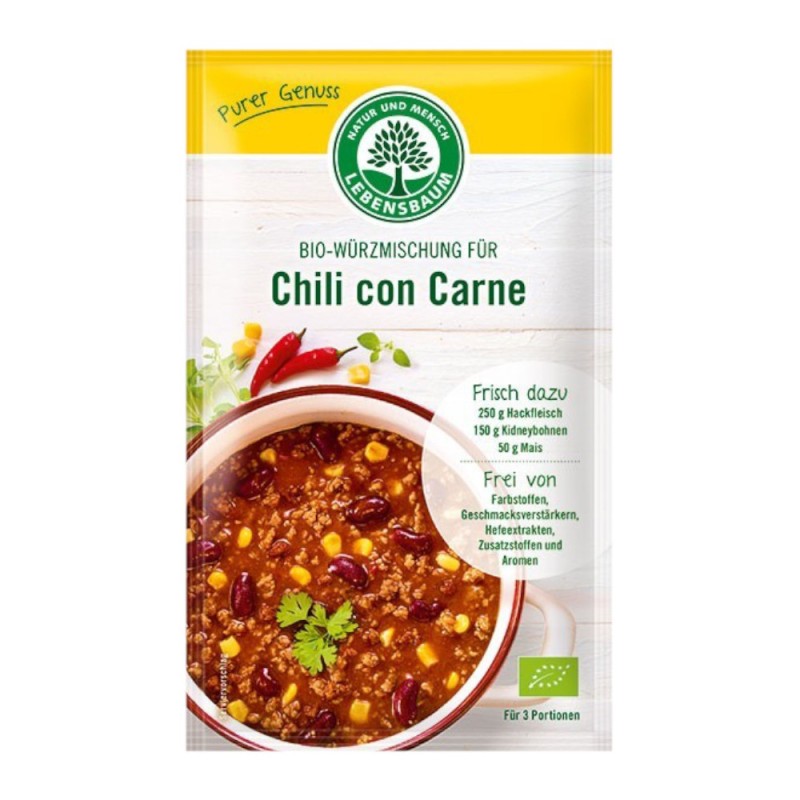 Set 4 x Amestec Bio de Condimente pentru Chili con Carne, 30 g Lebensbaum
