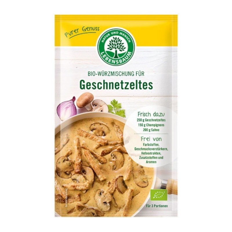 Set 4 x Amestec Bio de Condimente pentru Tocana de Carne si Ciuperci in Stil German, 28 g, Lebensbaum