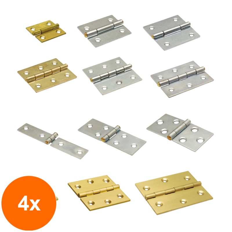 Set 4 x Balamale Aplicate Tip1 40x40-Otel Zincat