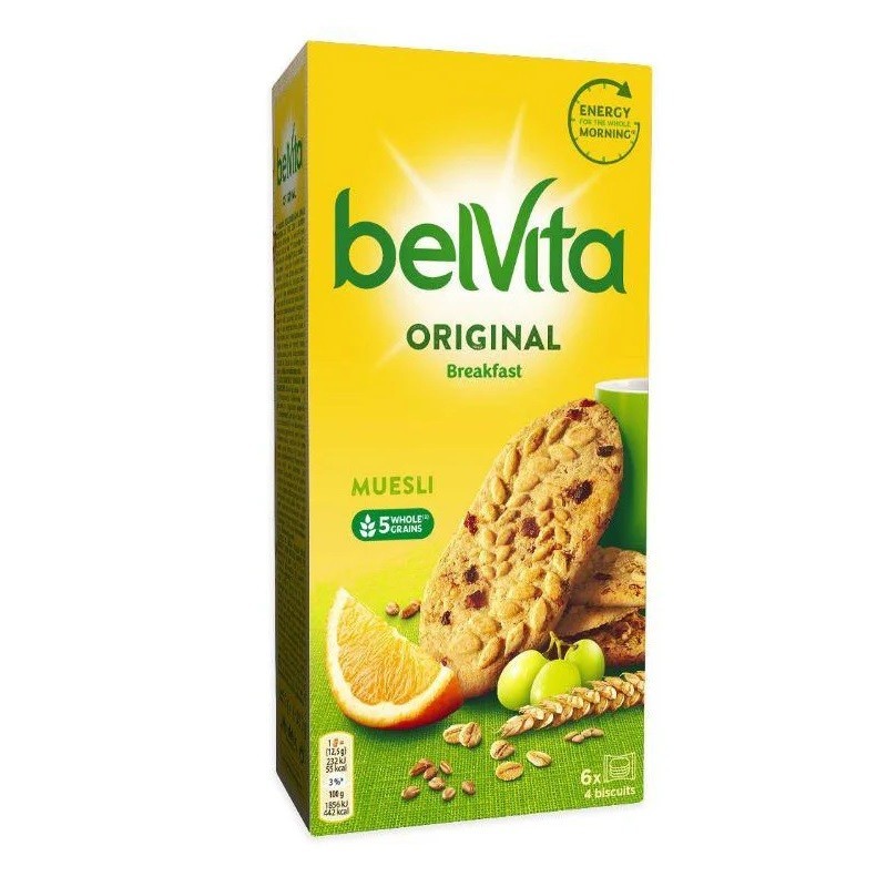 Set 4 x Biscuiti cu Cereale si Fructe, Belvita, 300 g